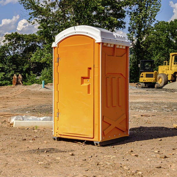 how often are the portable restrooms cleaned and serviced during a rental period in Kimberly WI